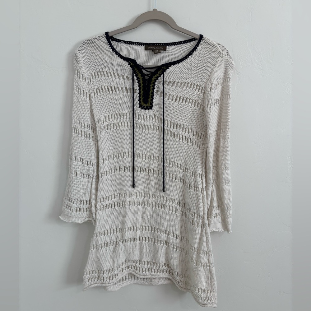 Tommy Bahama Crochet Knit Tunic Cover-Up